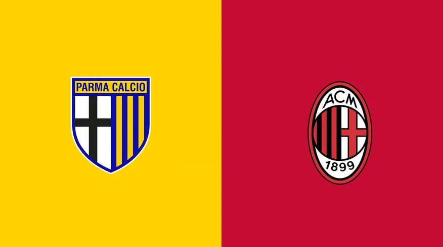 Team Logos of Parma vs AC Milan