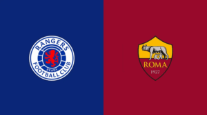Team Logos of Rangers vs AS Roma