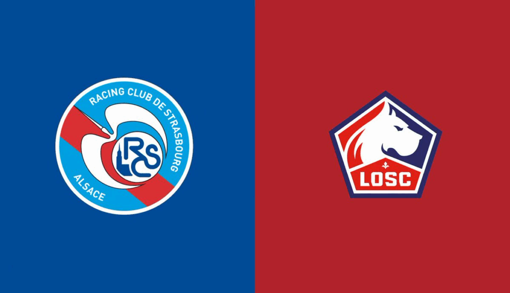 Team Logos of Strasbourg vs Lille