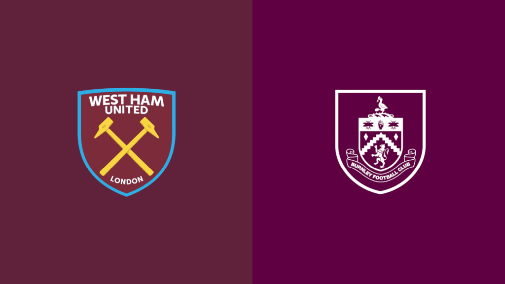 Team Logos of West Ham United vs Burnley