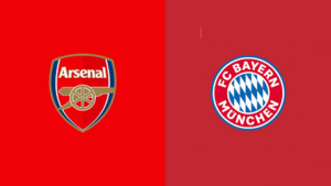 Team Logos of Arsenal vs Bayern Munich