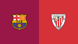 Team Logos of Barcelona vs Athletic Bilbao