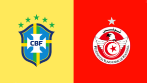 Team Logos of Brazil vs Tunisia