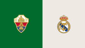 Team Logos of Elche vs Real Madrid
