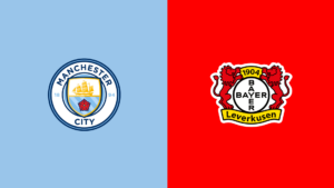 Team Logos of Manchester City vs Bayer Leverkusen