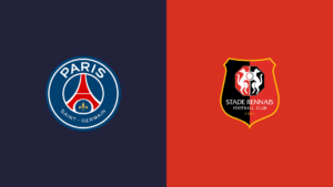 Team Logos of PSG vs Rennes