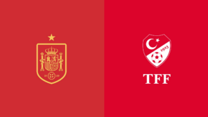 Team Logos of Spain vs Turkey