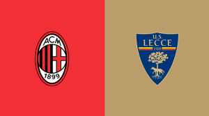 Team Logos of AC Milan vs Lecce