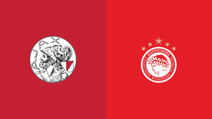 Team Logos of Ajax vs Olympiacos Piraeus