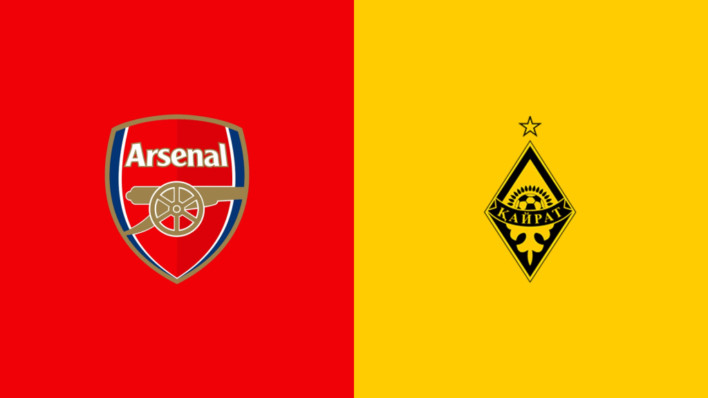 Team Logos of Arsenal vs Kairat Almaty