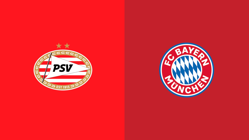 Team Logos of PSV vs Bayern Munich