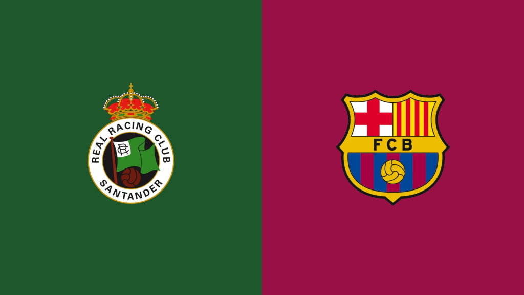 Team Logos of Racing Santander vs Barcelona