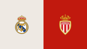 Team Logos of Real Madrid vs AS Monaco