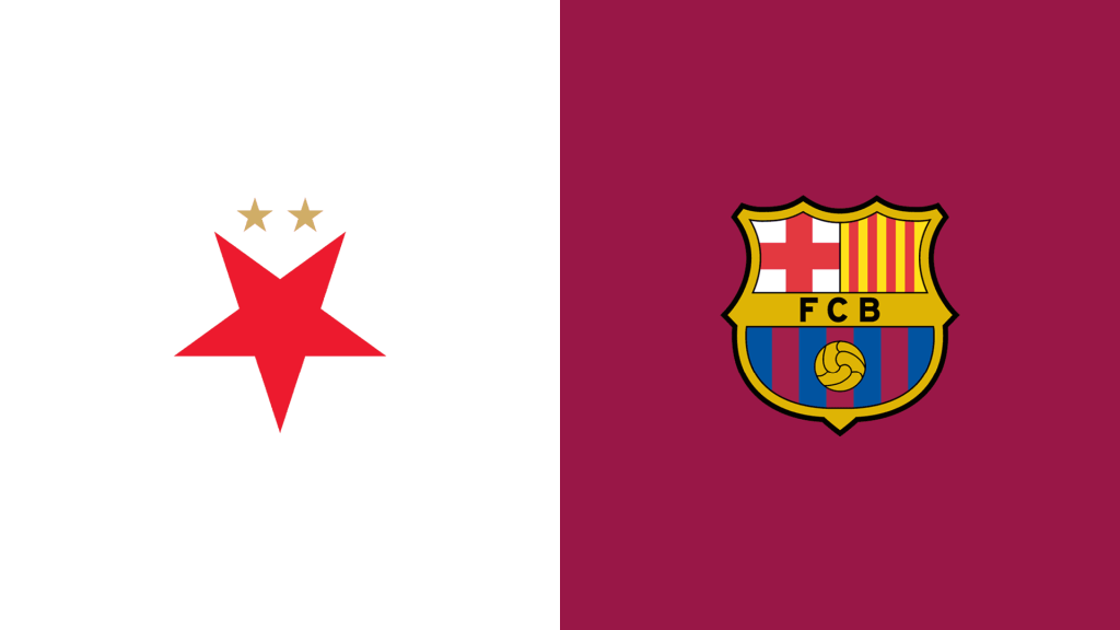 Team Logos of Slavia Prague vs Barcelona