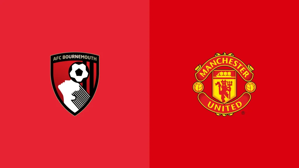 Team Logos of AFC Bournemouth vs Manchester United