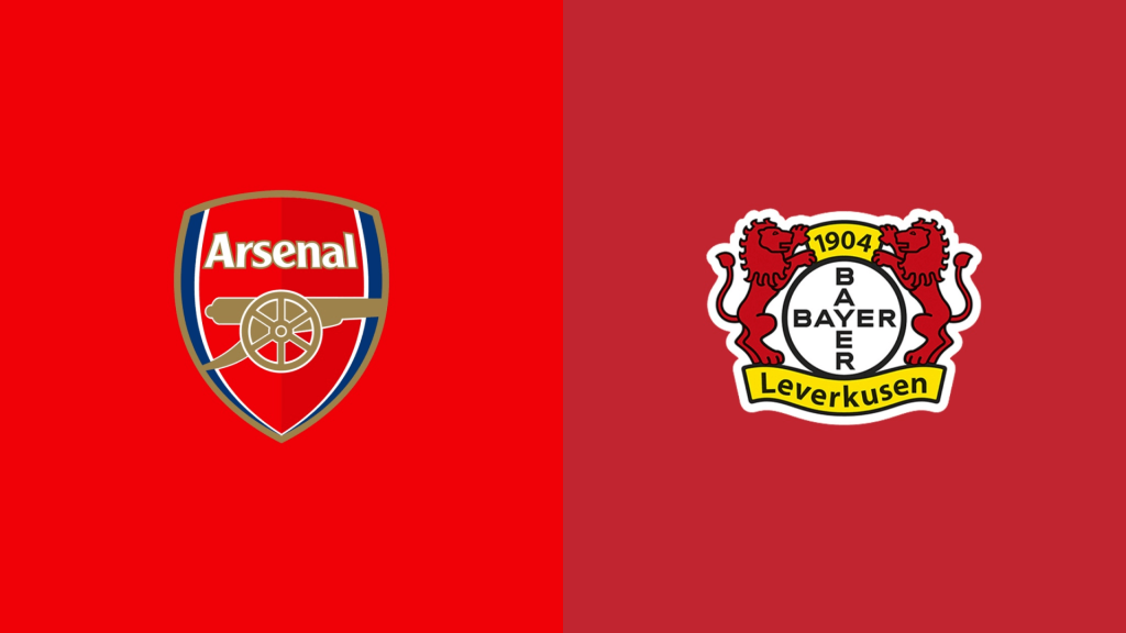 Team Logos of Arsenal vs Bayer Leverkusen