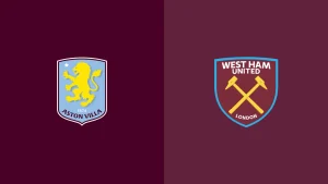 Team Logos of Aston Villa vs West Ham United