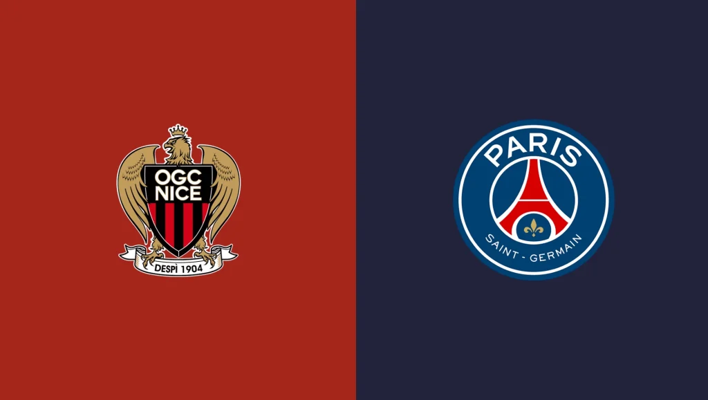 Team Logos of Nice vs PSG