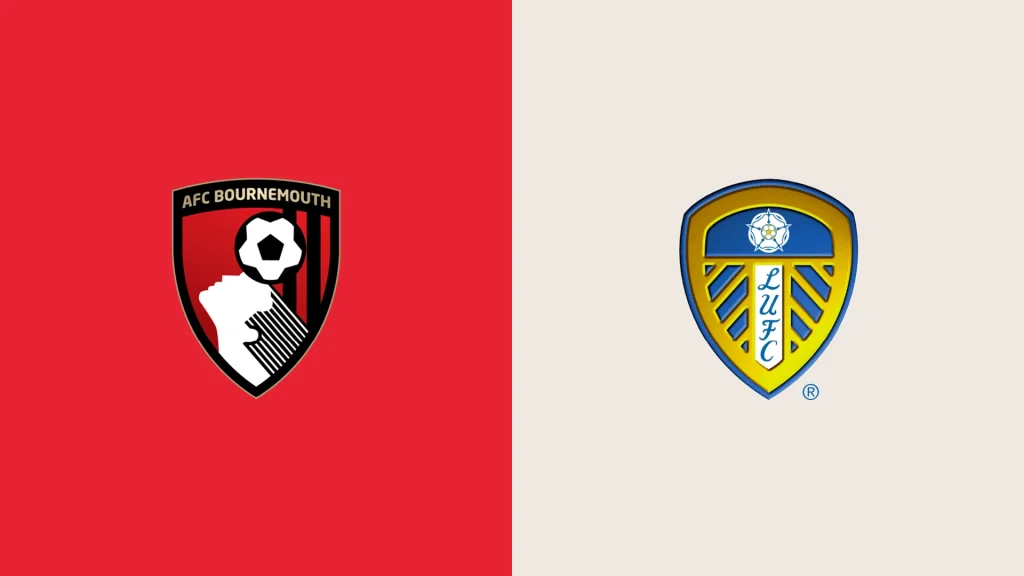 Team Logos of AFC Bournemouth vs Leeds United
