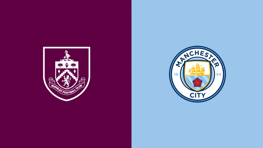 Team Logos of Burnley vs Manchester City