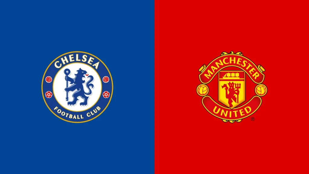 Team Logos of Chelsea vs Manchester United