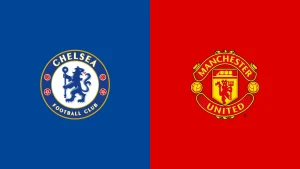 Team Logos of Chelsea vs Manchester United