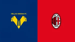 Team Logos of Hellas Verona vs AC Milan