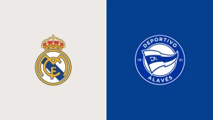 Team Logos of Real Madrid vs Alaves