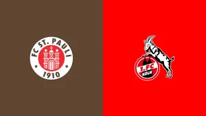 Team Logos of St. Pauli vs FC Koln